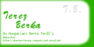 terez berka business card